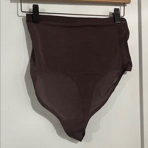 SKIMS Chocolate Sheer High-Waisted Briefs  NWOT